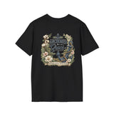 Gildan Shirt: Anchor Floral T-Shirt — Nautical Anchor with Vintage Flowers