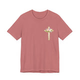 Proverbs 31:25 Floral Cross Tee — Inspirational Women’s Bible Verse Shirt