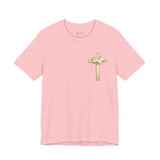 Proverbs 31:25 Floral Cross Tee — Inspirational Women’s Bible Verse Shirt