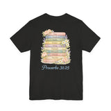 Proverbs 31:25 Floral Cross Tee — Inspirational Women’s Bible Verse Shirt