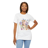 Floral Bunny Tee — Cute Rabbit Floral Graphic T‑Shirt