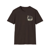 Gildan Shirt: Anchor Floral T-Shirt — Nautical Anchor with Vintage Flowers