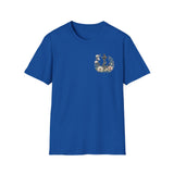 Gildan Shirt: Anchor Floral T-Shirt — Nautical Anchor with Vintage Flowers