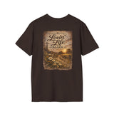 Loving Life Again — Rustic Farmhouse Pocket Graphic Tee