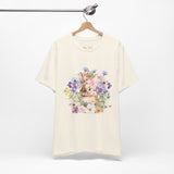 Floral Bunny Tee — Cute Rabbit Floral Graphic T‑Shirt