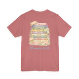 Proverbs 31:25 Floral Cross Tee — Inspirational Women’s Bible Verse Shirt