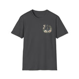 Gildan Shirt: Anchor Floral T-Shirt — Nautical Anchor with Vintage Flowers
