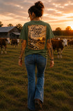 Loving Life Again — Rustic Farmhouse Pocket Graphic Tee