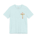 Proverbs 31:25 Floral Cross Tee — Inspirational Women’s Bible Verse Shirt