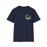 Gildan Shirt: Anchor Floral T-Shirt — Nautical Anchor with Vintage Flowers
