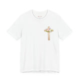 Proverbs 31:25 Floral Cross Tee — Inspirational Women’s Bible Verse Shirt