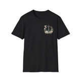 Gildan Shirt: Anchor Floral T-Shirt — Nautical Anchor with Vintage Flowers