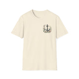 Gildan Shirt: Anchor Floral T-Shirt — Nautical Anchor with Vintage Flowers