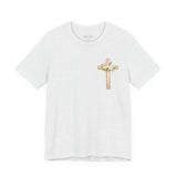 Proverbs 31:25 Floral Cross Tee — Inspirational Women’s Bible Verse Shirt