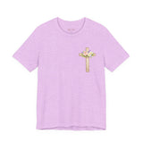 Proverbs 31:25 Floral Cross Tee — Inspirational Women’s Bible Verse Shirt