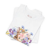 Floral Bunny Tee — Cute Rabbit Floral Graphic T‑Shirt