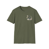 Gildan Shirt: Anchor Floral T-Shirt — Nautical Anchor with Vintage Flowers