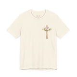 Proverbs 31:25 Floral Cross Tee — Inspirational Women’s Bible Verse Shirt