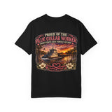 Comfort color: "Proud of the Blue Collar Worker" Vintage Sunset Design