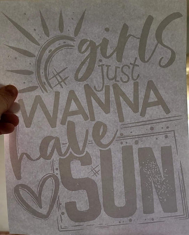 Girls just want to have sun Screenprint