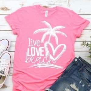 Live love beach Screenprint