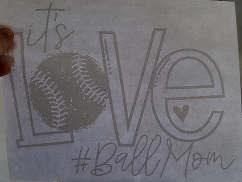 Its love ball mom Screenprint