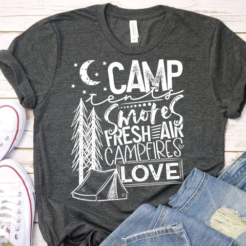 Camp tents Screenprint