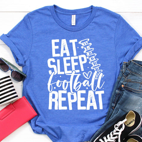 Eat sleep football repeat Screenprint