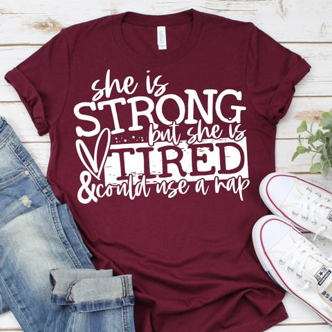 She is Strong and Tired Screenprint